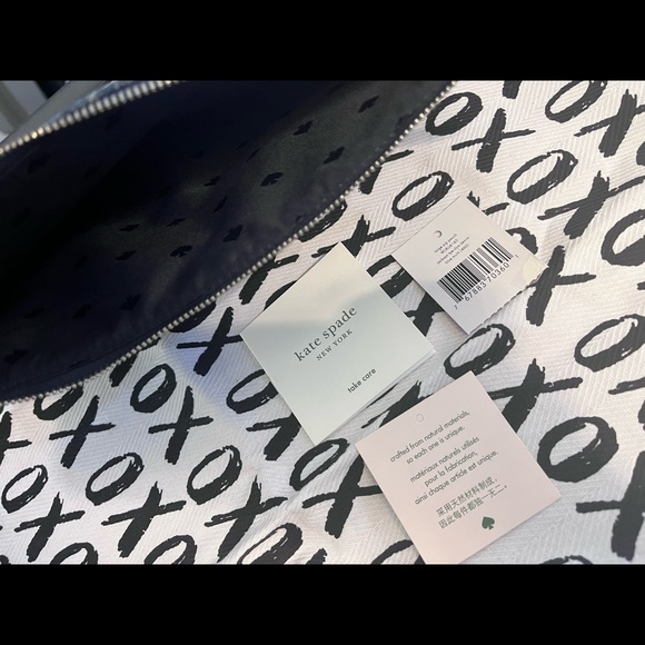 Kate Spade NWT - large zip pouch - denim tie dye Jackson blue WLRU6165 - tech - Picture 4 of 4